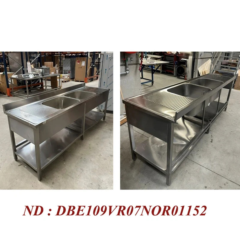 Spültisch 2 Becken und 2 Abtropfflächen - L2421-D-OCC_B