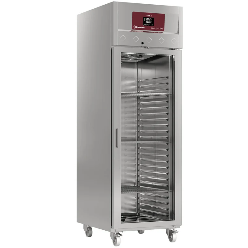 Umluftkühlschrank 700 Liter, 1 Glastür (GN 2/1), Auf Rädern - ID70/R6G-OCC_B