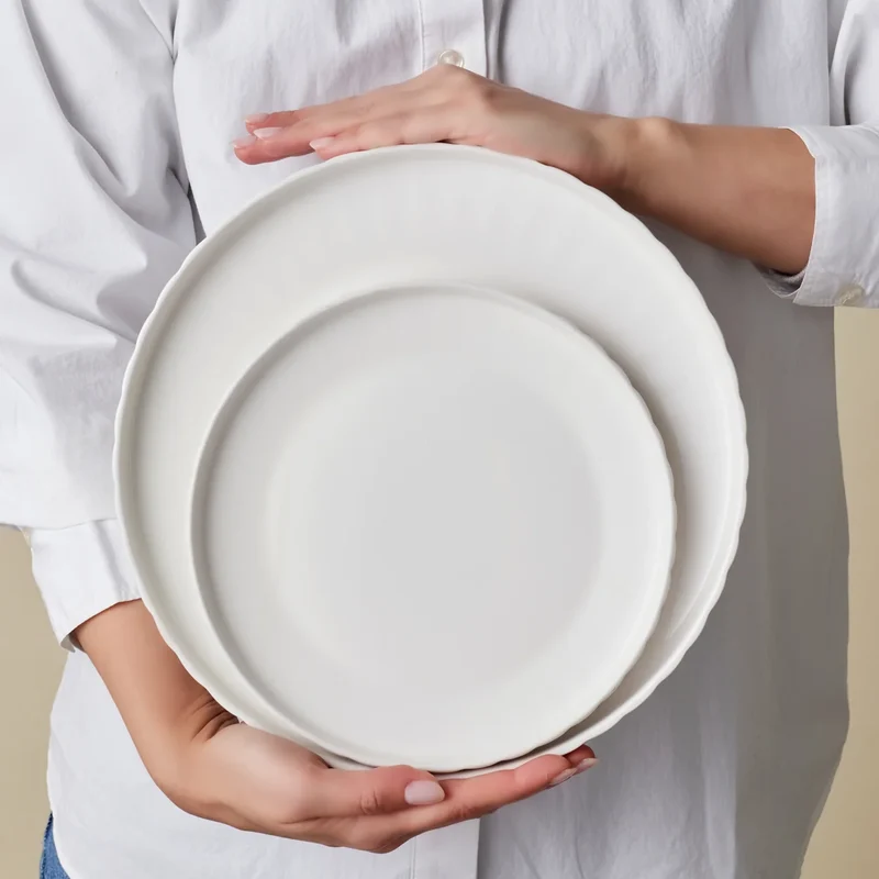 Karaca Stream Bone China Pumpkin 6 Kişilik 24 Parça Yemek Takımı, Beyaz