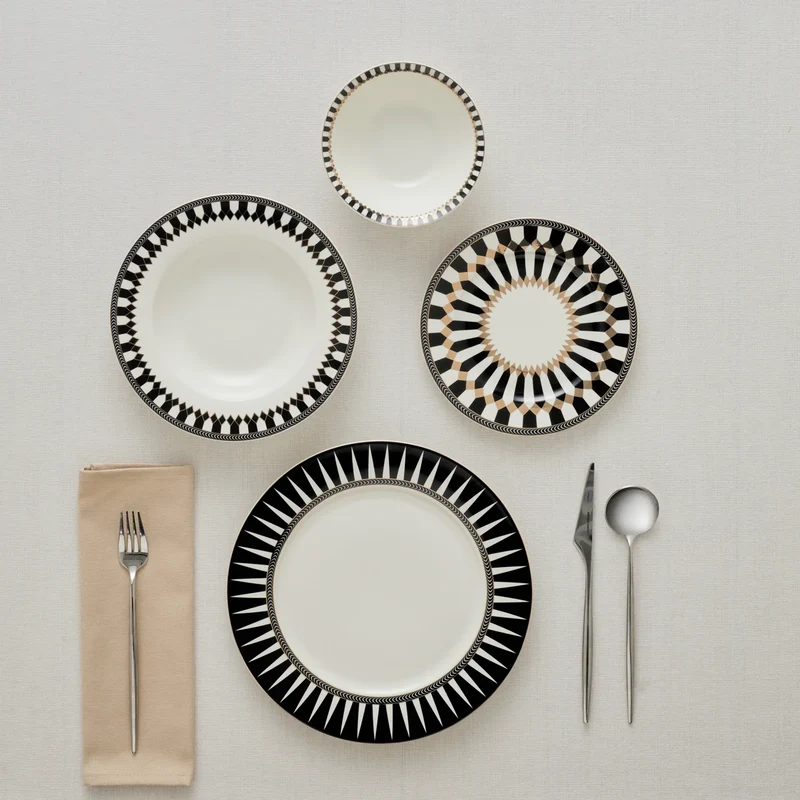 Karaca Elegance Bone Helsinki 24 Parça 6 Kişilik Yemek Takımı