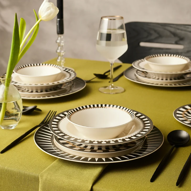Karaca Elegance Bone Helsinki 24 Parça 6 Kişilik Yemek Takımı