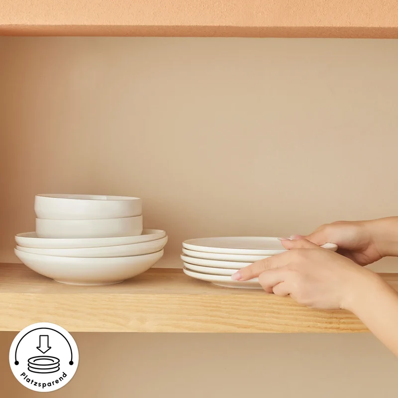 Karaca Stream Bone Meridian 6 Kişilik Yemek Takımı, 24 Parça, Altın