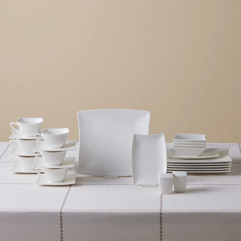 Karaca Stream Pure Perfect Beyaz 32 Parça 6 Kişilik Kahvaltı Seti Kare