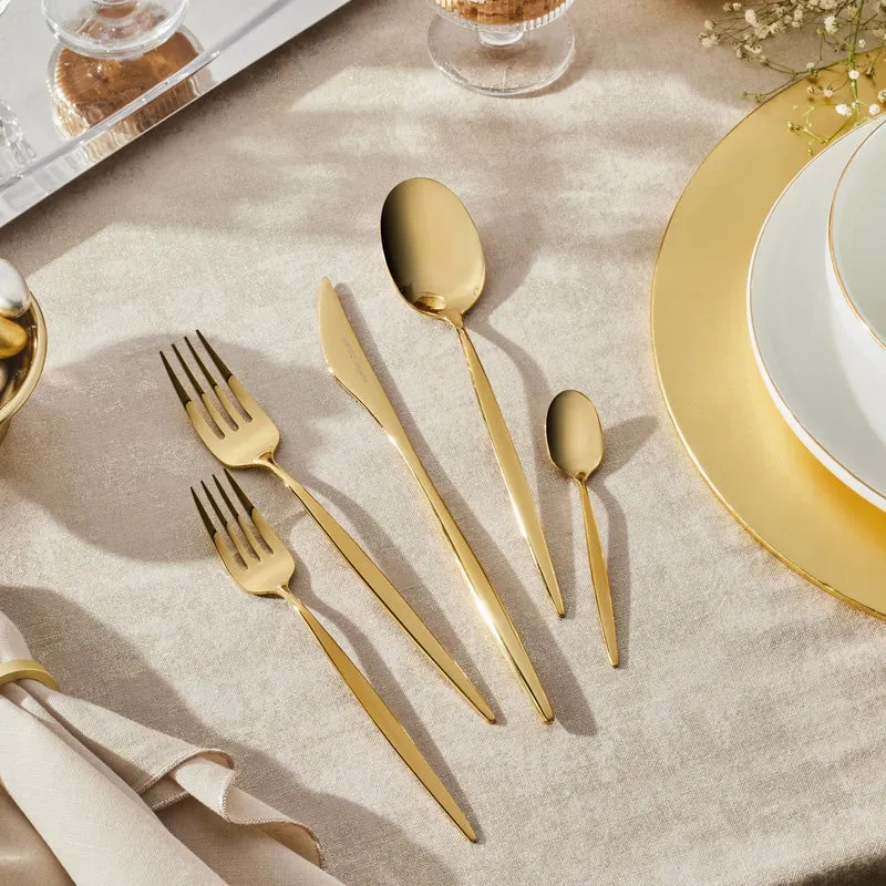 Karaca Lizbon 30 Parça 6 Kişilik Gold Çatal Kaşık Bıçak Takımı