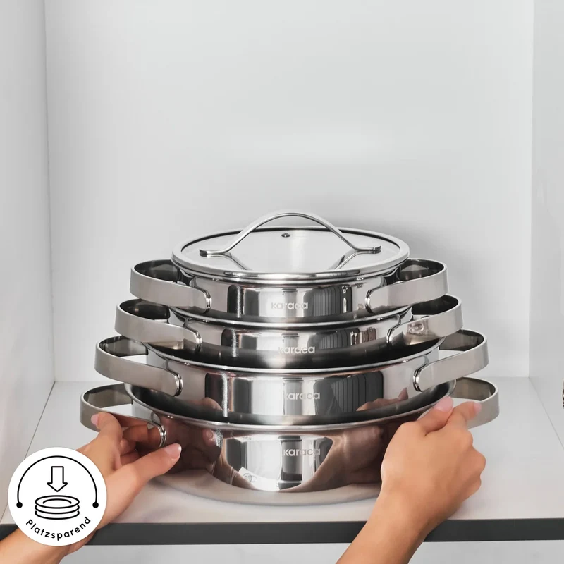 Karaca 3 Ply Culinara 8 Parça Tencere Seti