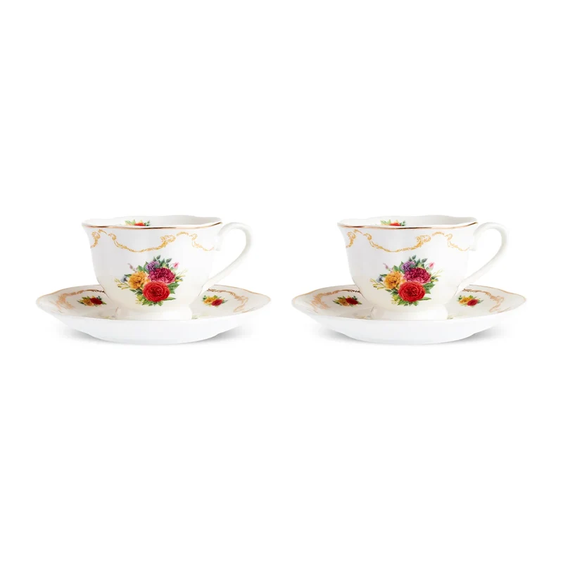 Karaca Antique 2 Kişilik 4 Parça Çay Fincanı Seti, 200 ml