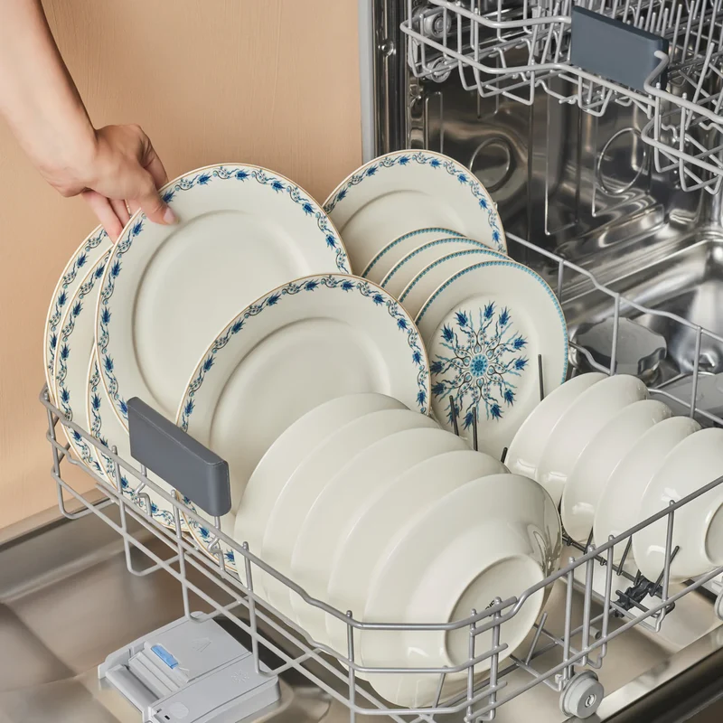 Karaca Forever Bone China İznik 6 Kişilik 24 Parça Yemek Takımı, Renkli