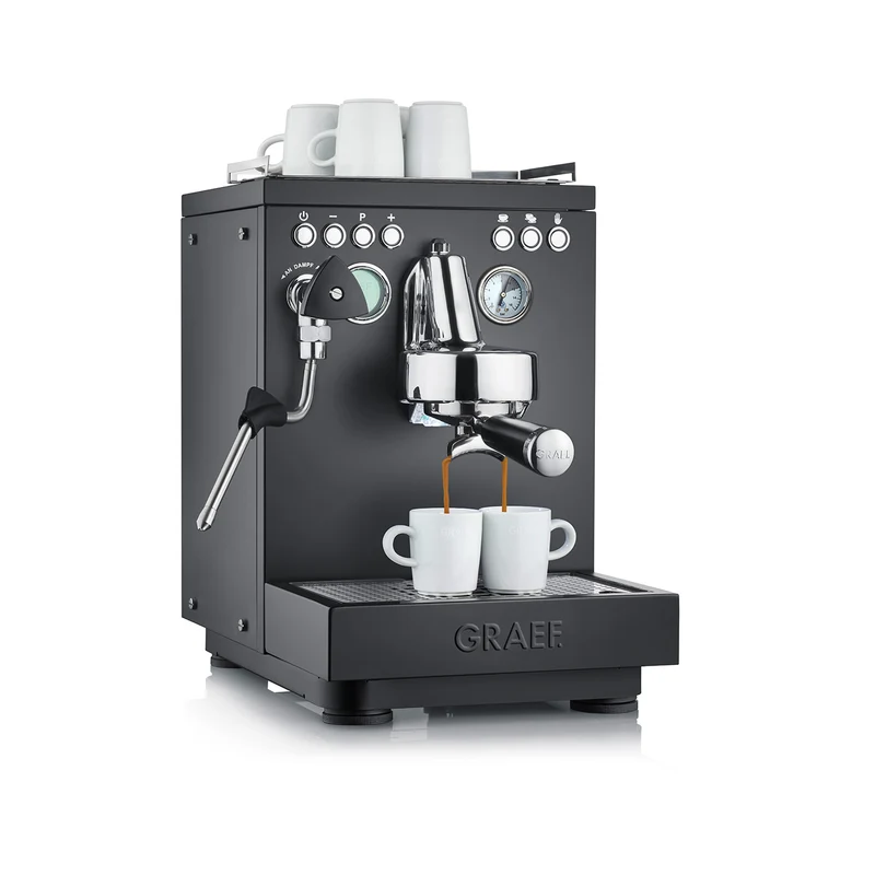 Siebträger-Espressomaschine Batessa, schwarz-matt