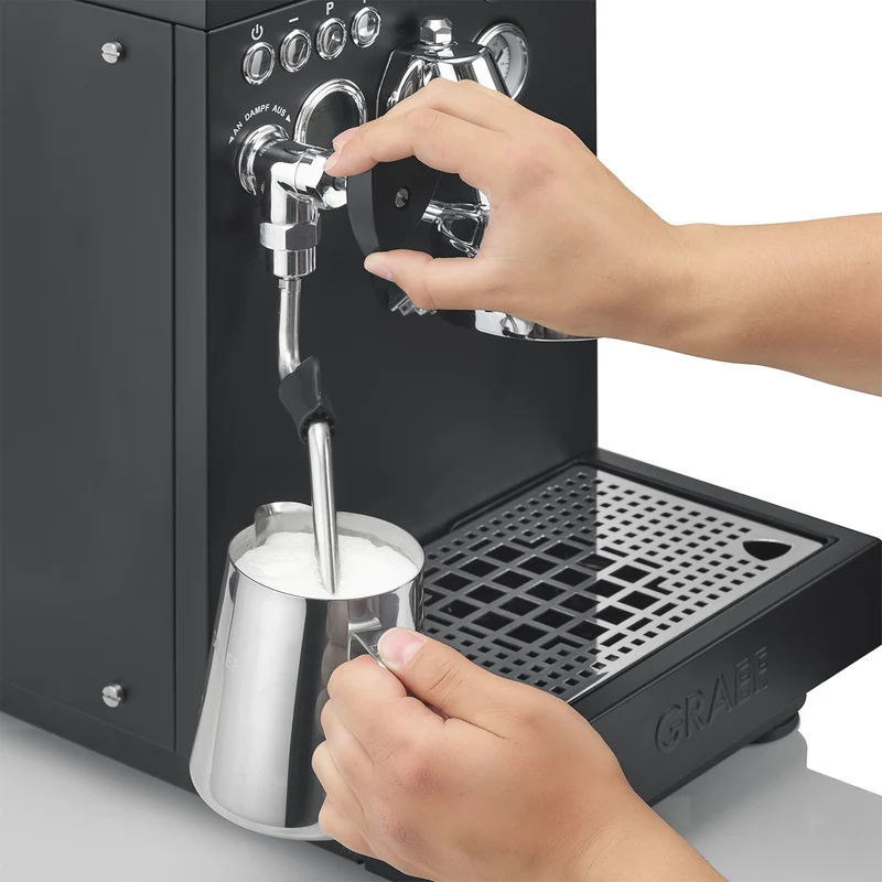 Siebträger-Espressomaschine Batessa, schwarz-matt