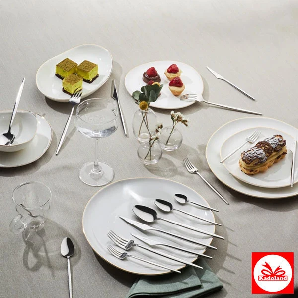 Karaca Moongate Premium Çatal Kaşık Bıçak Seti 316+ 84 Parça. için 12 Kişilik | Premium Besteckset Çkb