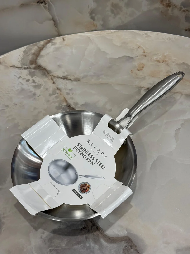 Bavary Inox Paslanmaz Tava 22 Cm/ Paslanmaz Çelik Pan 22 CM