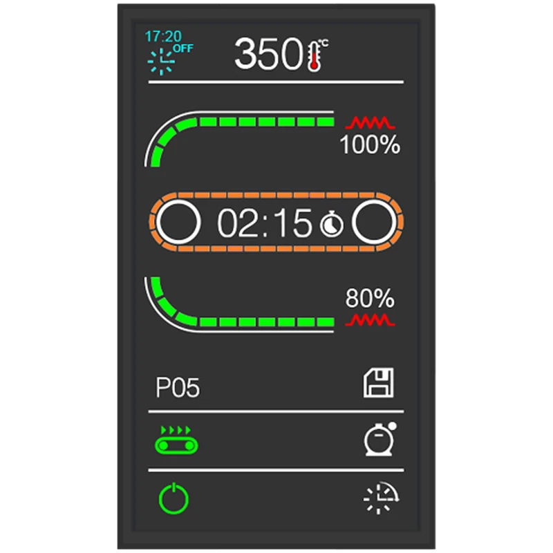 Elektro Kettenbandofen Umluft 800 mm - TOUCH SCREEN - FTEV80/120-NT