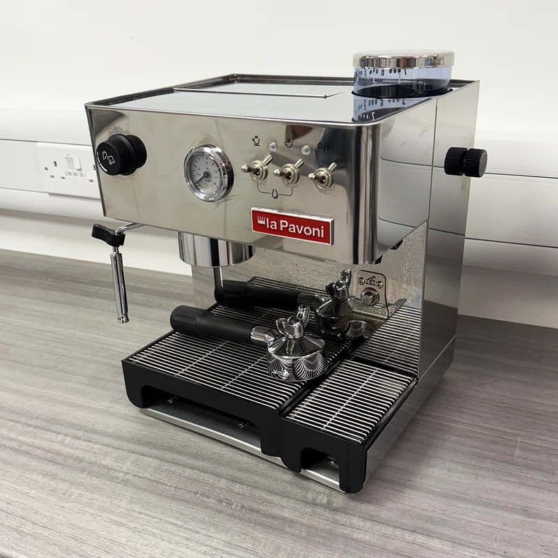 GRADED PRODUCT La Pavoni Combined Domus Bar Domestic Coffee Machine with Integrated Grinder Stainless Steel UK Plug LPCDMB02UK