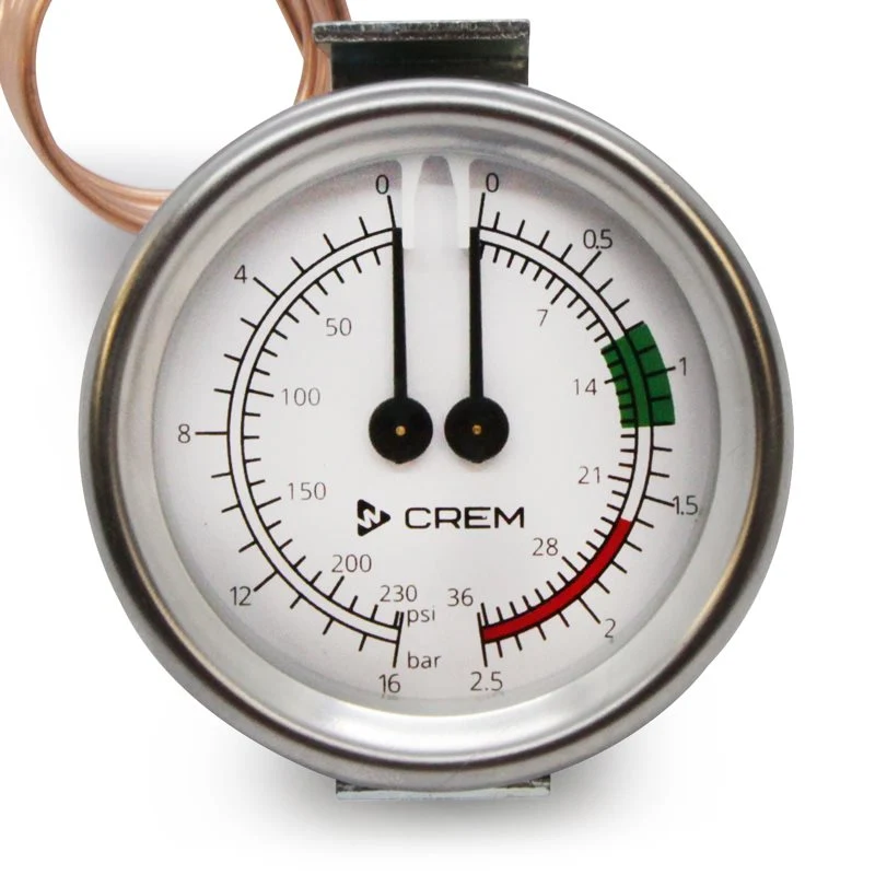 Crem/Expobar Dual Pressure Gauge ø 60mm - 60000050