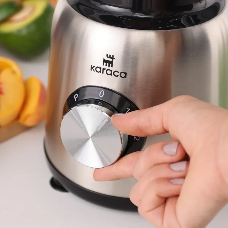 Karaca Inox 1,5 L Cam Sürahili Inox Smoothie Blender