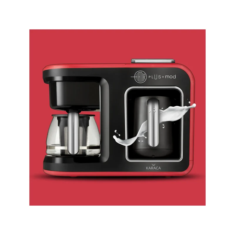 Karaca Hatır Plus Mod 5 in 1 Tee-und Kaffeemaschine/bereiter Rot, 1385W