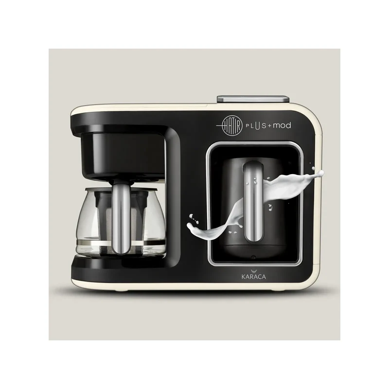 Karaca Hatır Plus Mod 5 in 1 Tee und Kaffeemaschine, Cremeweiß, 1385W