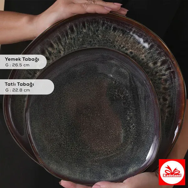 Karaca Streamline Galactic Stoneware Black /12 persoons Yemek Takımı 55 stk/ 12 Kişilik Yemek Takımı 55 Parça