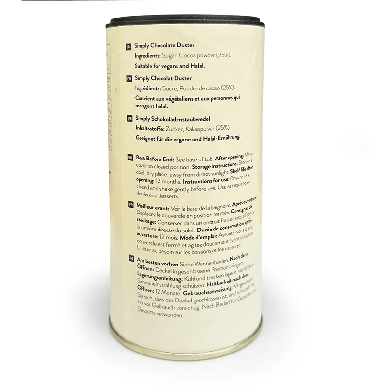 Simply Chocolate Duster 300g Shaker