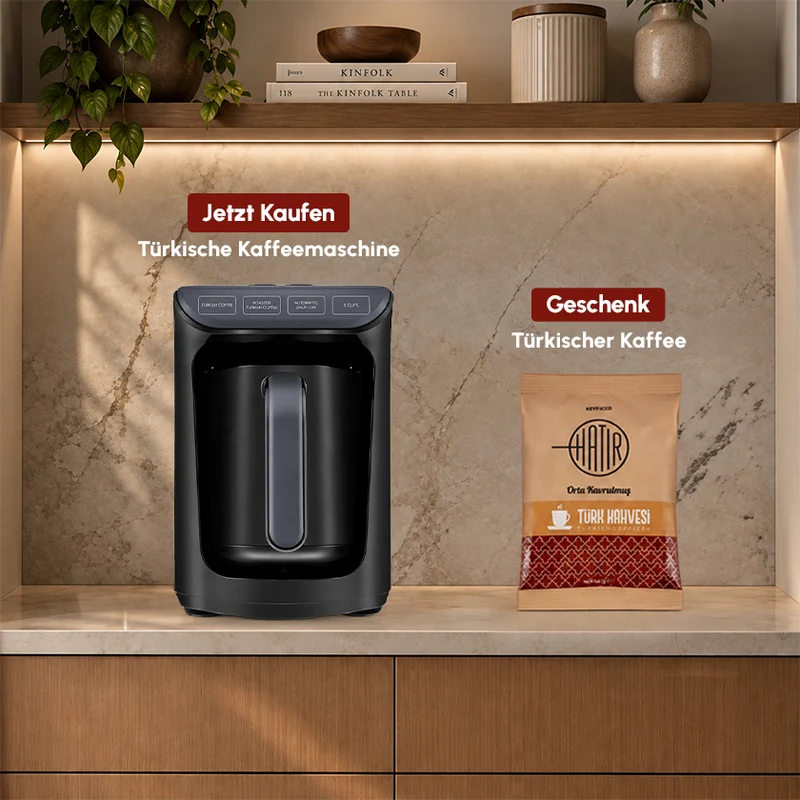Karaca Hatır Kaffeemaschine mit Röstfunktion Anthrazit, 535W