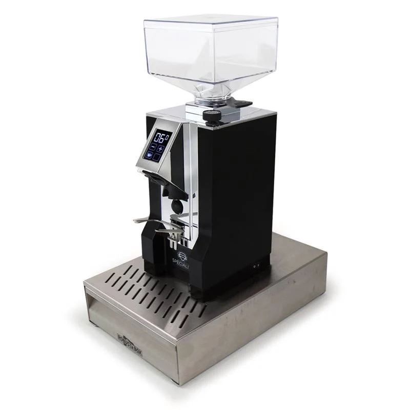 Eureka Mignon Specialita Black Grinder with Stainless Knock-box
