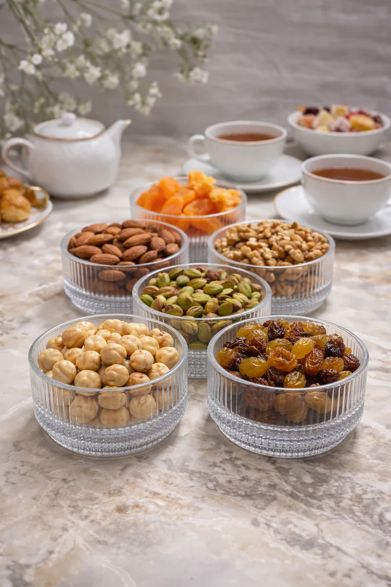 Bavary Snack Set with foot Small Kase - 200 ml - 6 Parça. Set