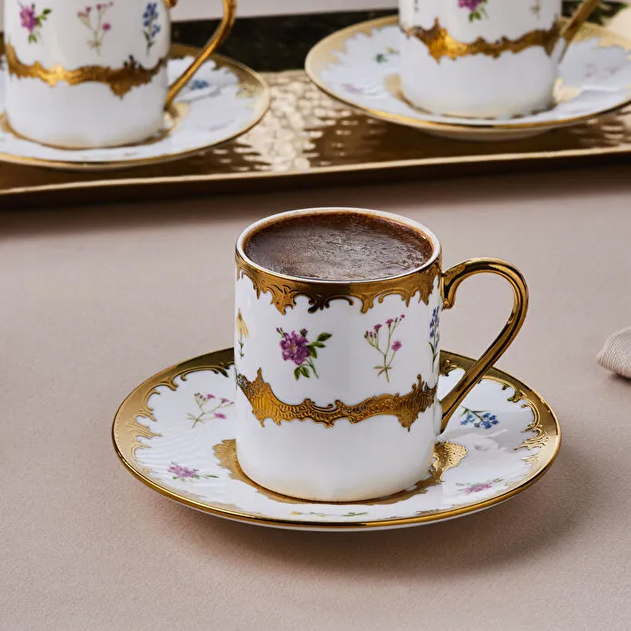 Karaca Bihter Kahve Fincanı Seti için 6 Kişilik 90 ml