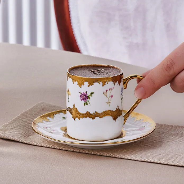 Karaca Bihter Kahve Fincanı Seti için 6 Kişilik 90 ml