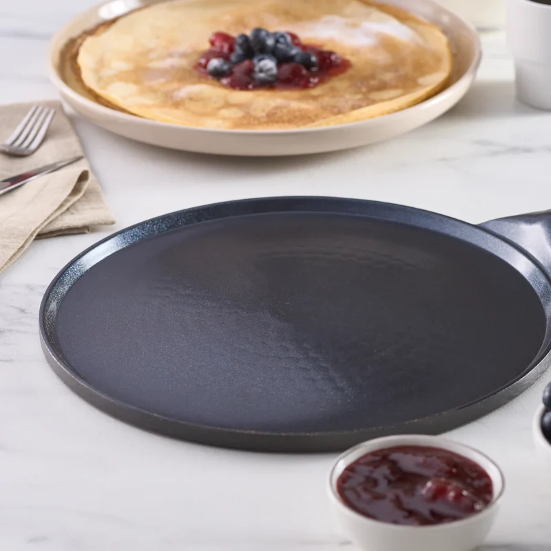 Karaca Fluffy Antiaanbak Crêpe- & Pannenkoekenpan met Keramische Coating, 26 cm, Siyah