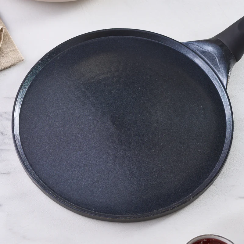 Karaca Fluffy Antiaanbak Crêpe- & Pannenkoekenpan met Keramische Coating, 26 cm, Siyah
