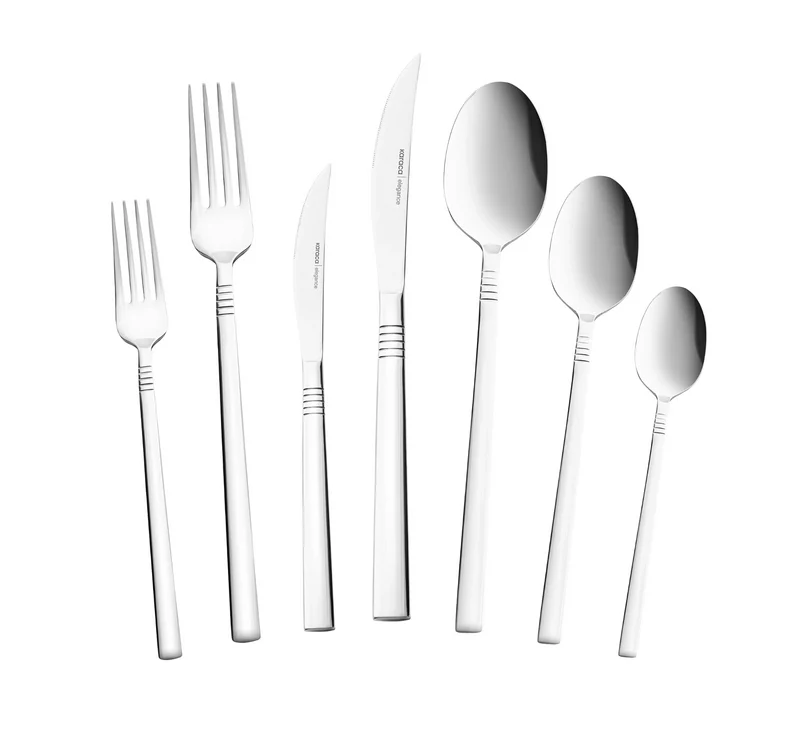 Karaca Nil Elegance Çatal Kaşık Bıçak Seti için 12 Kişilik, 91 Parça, Zilver