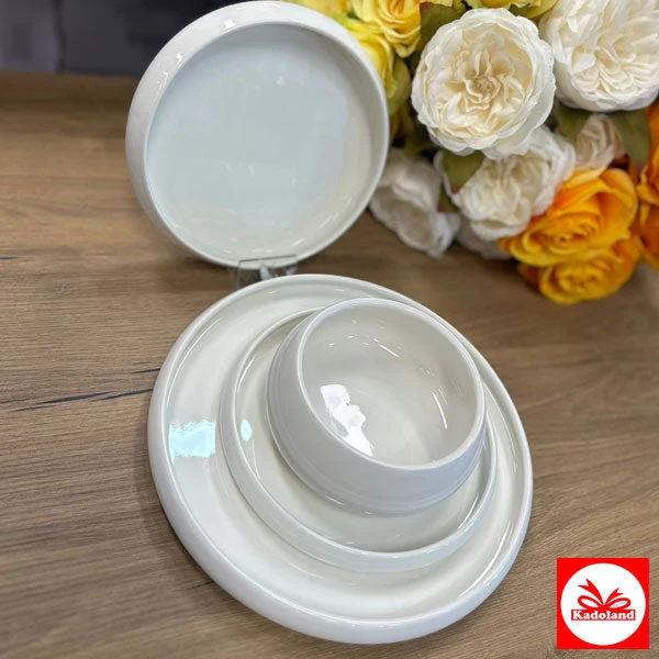 Bavary Chubby Luxury 25 Parça Yemek Takımı | Beyaz