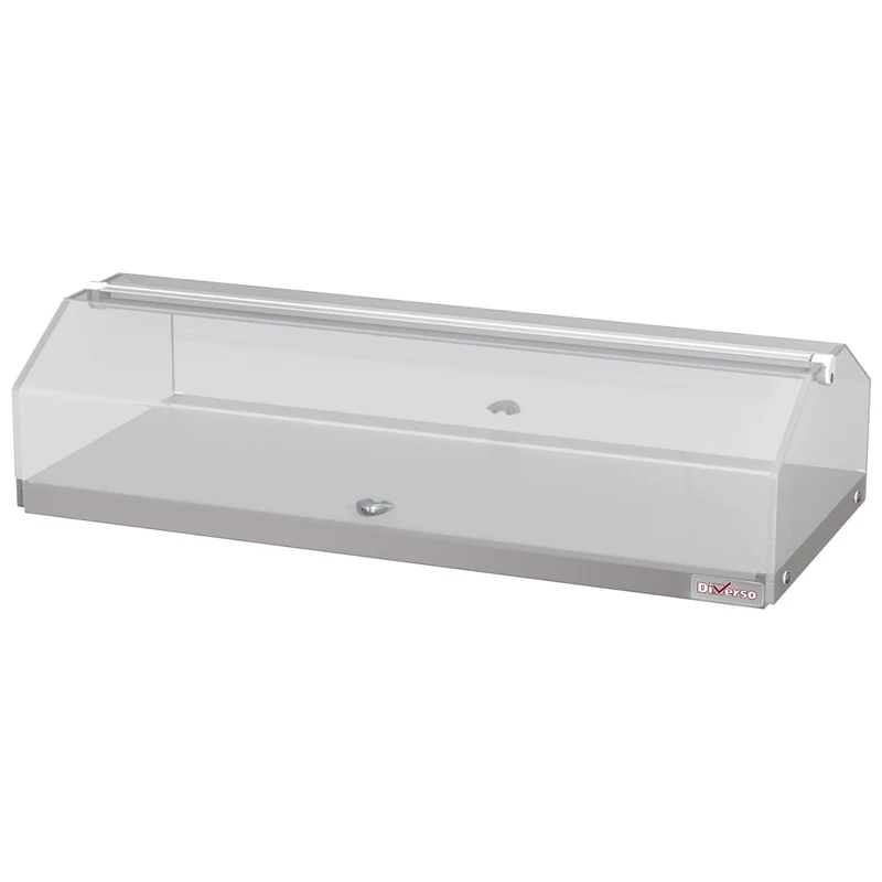 Neutrale Aufsatzvitrine 80 cm , für GN 1/1 , Edelstahl & Plexiglas, WR-NVN1-78