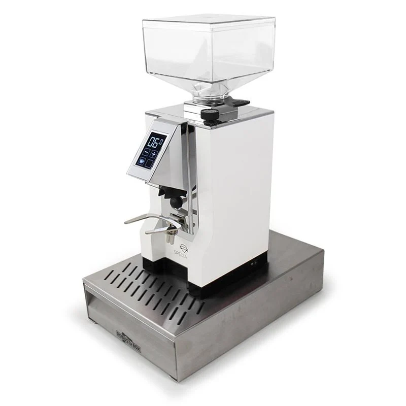 Eureka Mignon Specialita White Coffee Grinder and Stainless Knock-box