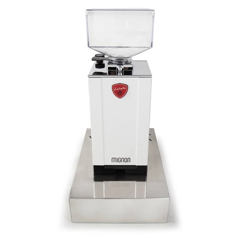 Eureka Mignon Specialita White Coffee Grinder and Stainless Knock-box