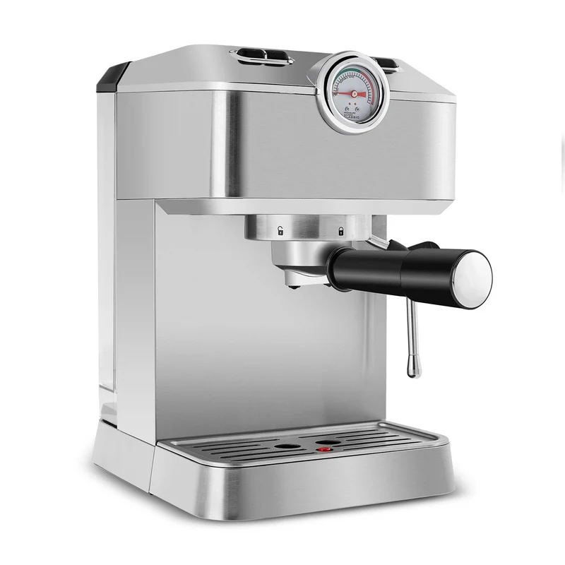 Karaca Coffee Art 1101 Milchaufschäumer, 20 Bar Druck, Espresso, Latte, Cappuccino, Americano Maschine 1,5L Inox