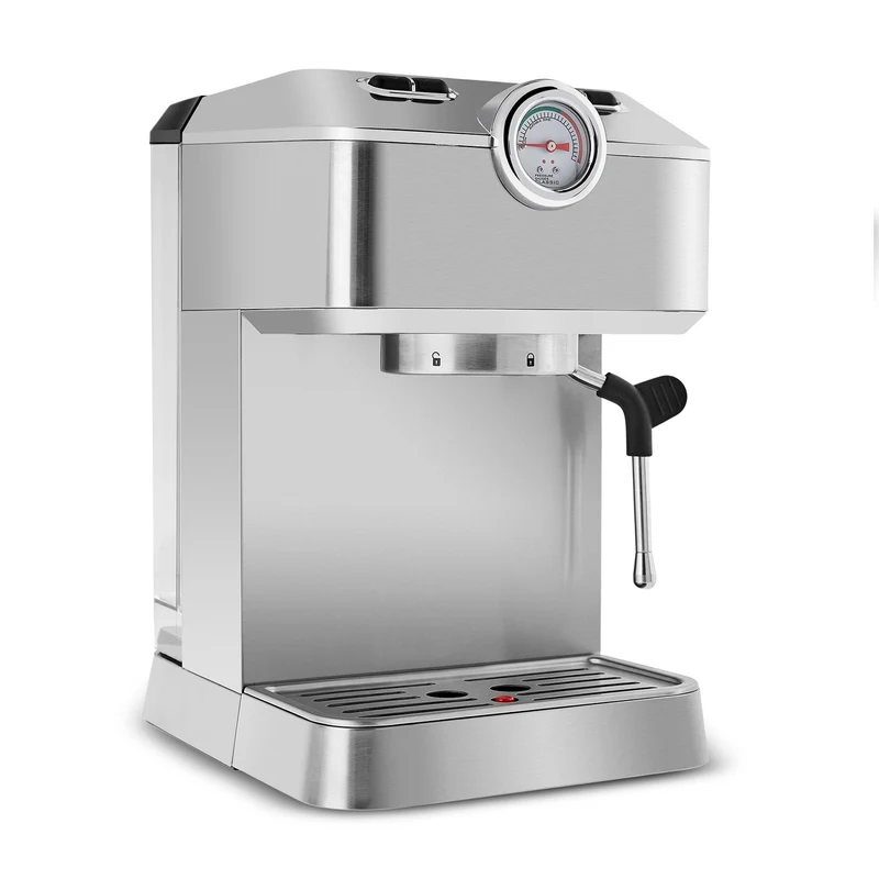 Karaca Coffee Art 1101 Milchaufschäumer, 20 Bar Druck, Espresso, Latte, Cappuccino, Americano Maschine 1,5L Inox