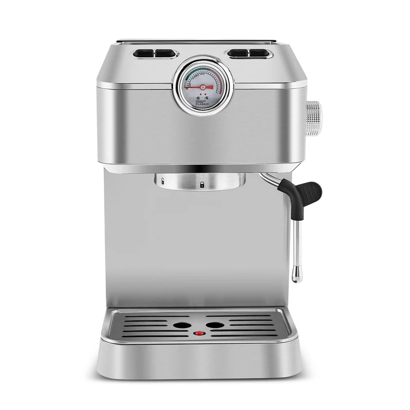 Karaca Coffee Art 1101 Milchaufschäumer, 20 Bar Druck, Espresso, Latte, Cappuccino, Americano Maschine 1,5L Inox