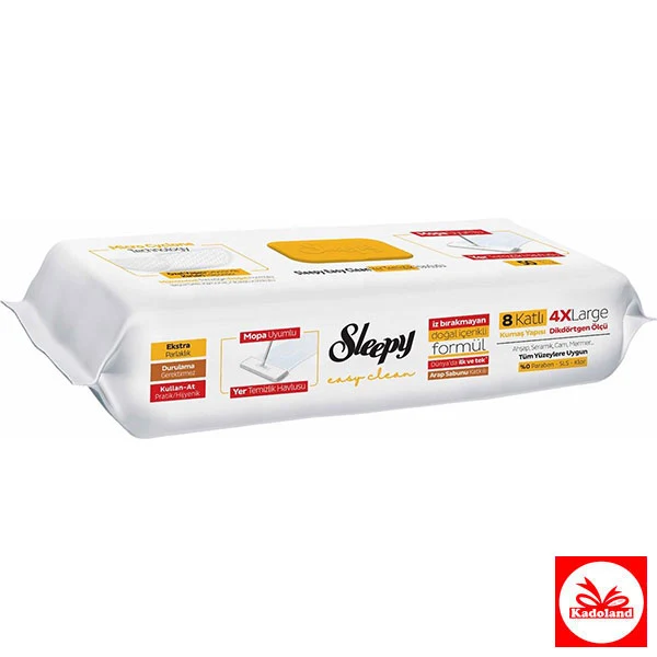Easy Sleepy Clean Paspas Bezi - 4 XL - 50 adet - Sabun katkılı