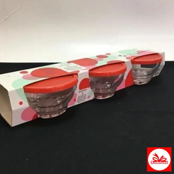 Paşabahçe53523 Karaman 3 Lü Kapaklı Saklama Kabı | 275 cc