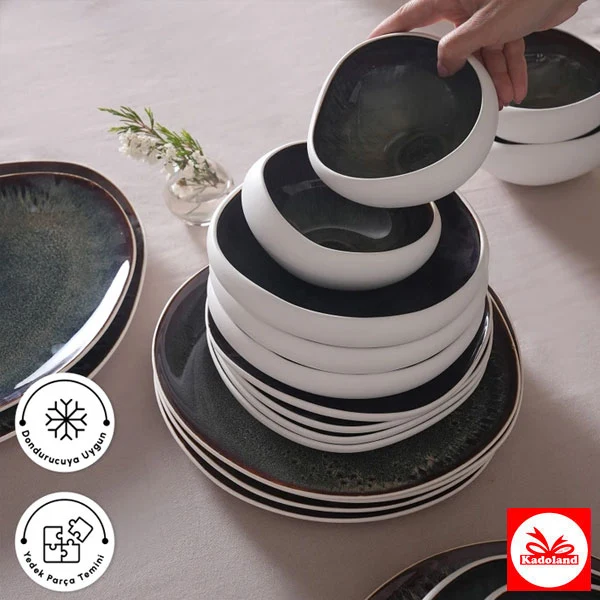 Karaca Earth Collection Galactic 55 Parça tafelservice için 12 Kişilik – Beyaz