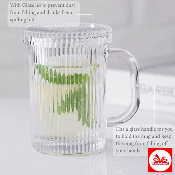 Bavary Ripple Kapaklı Cam Mug