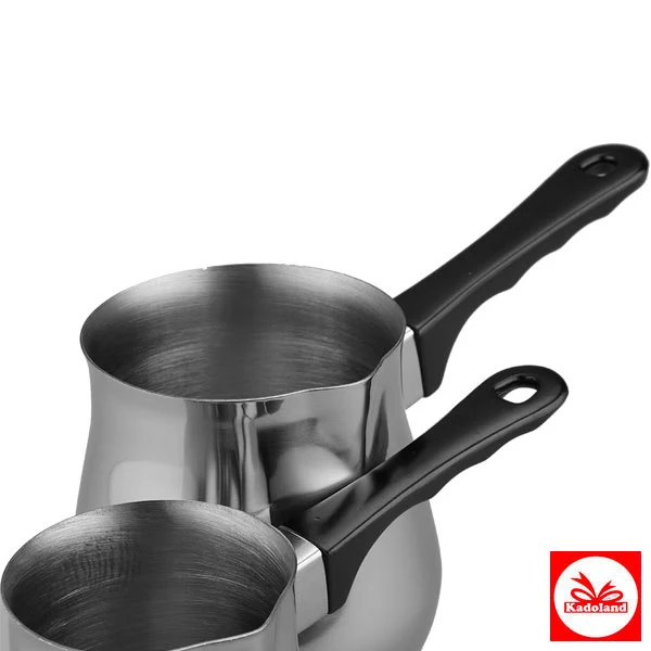 Bavary İkili Cezve | Paslanmaz Çelik 2 li Set / 350 ml + 700 ml