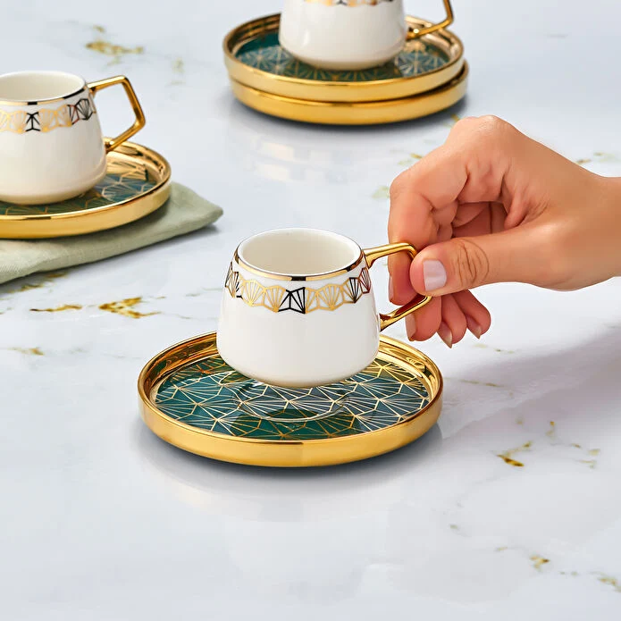 Karaca Verde 6 Kişilik Kahve Fincan Takımı 100 ml