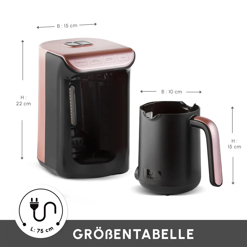 Karaca Hatır Kaffeemaschine mit Röstfunktion Rosenbeere