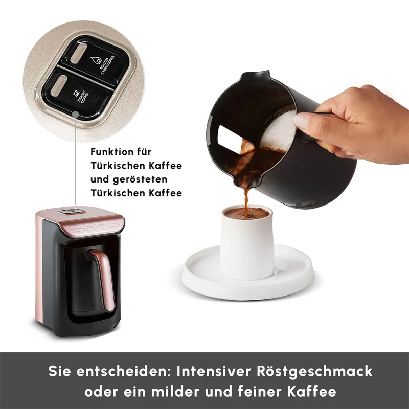 Karaca Hatır Kaffeemaschine mit Röstfunktion Rosenbeere
