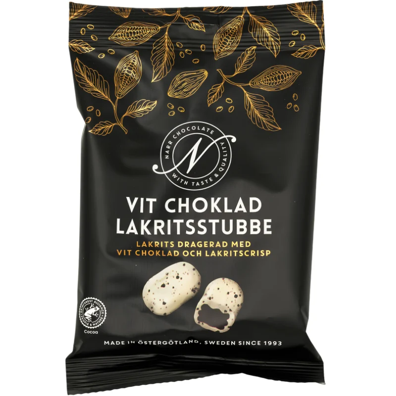Narr Lakritsstubbe weiße Schokolade