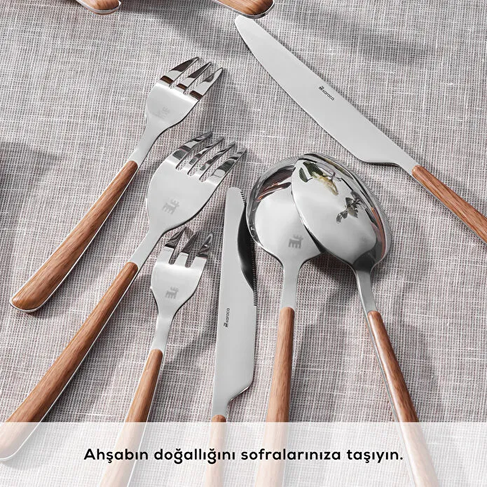 Karaca Melia Platin 6 Kişilik 24 Parça Çatal Kaşık Bıçak Takımı