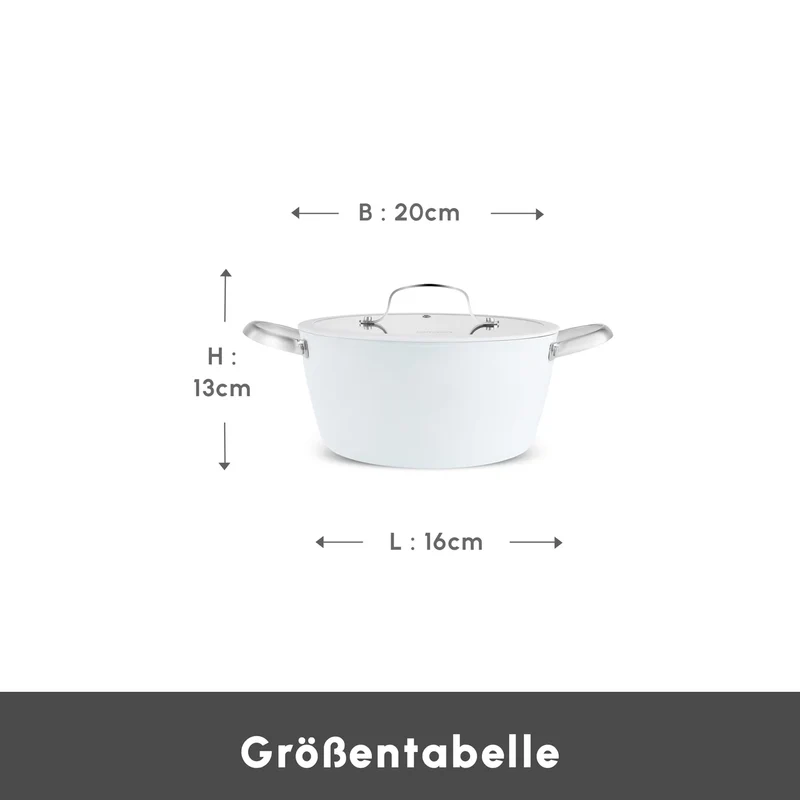 Karaca Swiss Crystal Almond Cream Kulplu Tencere 20 cm