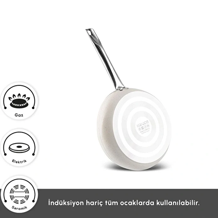 Karaca Biogranit White Stone 7 Parça Tencere Seti